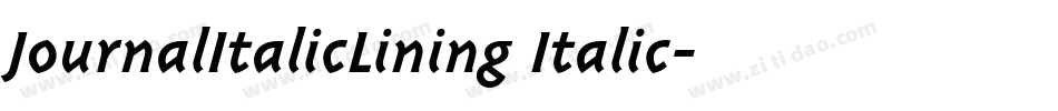 JournalItalicLining Italic字体转换
